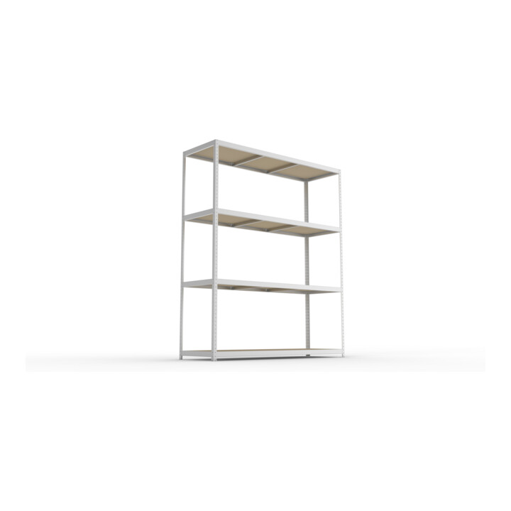 META SPEED-RACK Weitspannregal 2970x2500x800 mm in verzinkt mit 4 Fachebenen und Spanplatten