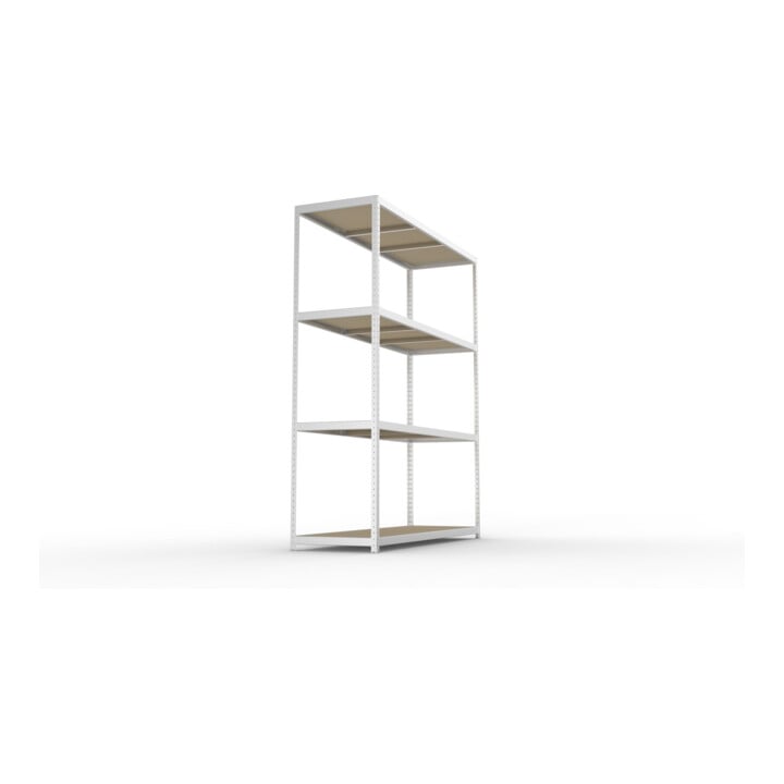 META SPEED-RACK Weitspannregal 2970x2500x800 mm in verzinkt mit 4 Fachebenen und Spanplatten