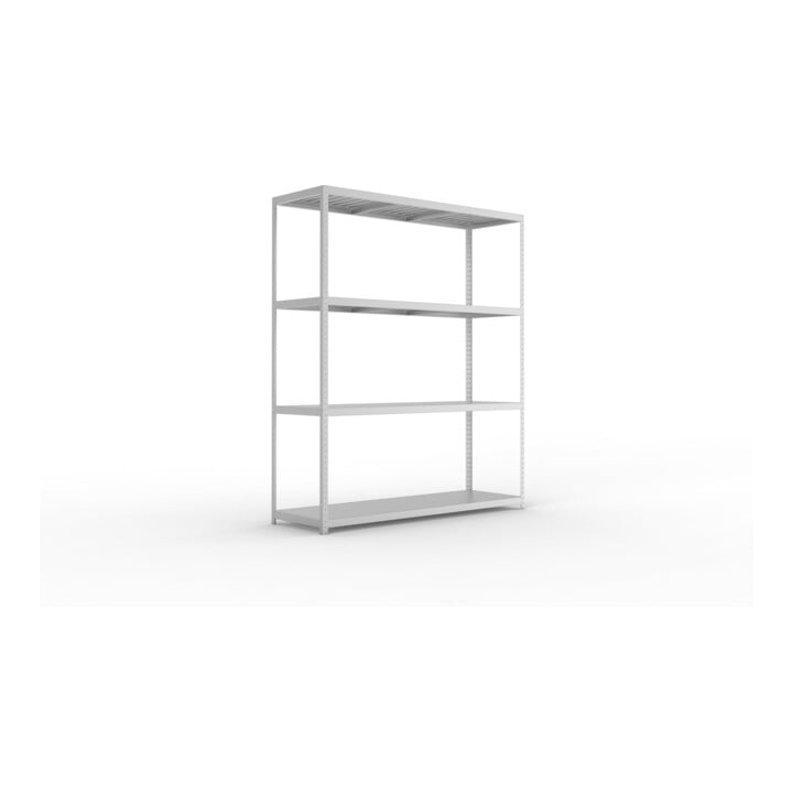 META SPEED-RACK Weitspannregal 2970x2500x800 mm in verzinkt mit 4 Fachebenen und Stahlpaneelen