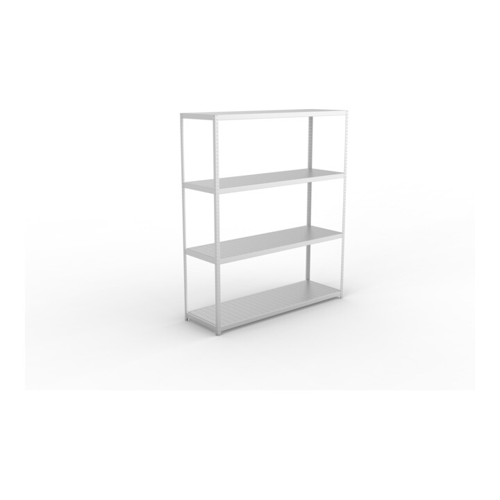 META SPEED-RACK Weitspannregal 2970x2500x800 mm in verzinkt mit 4 Fachebenen und Stahlpaneelen