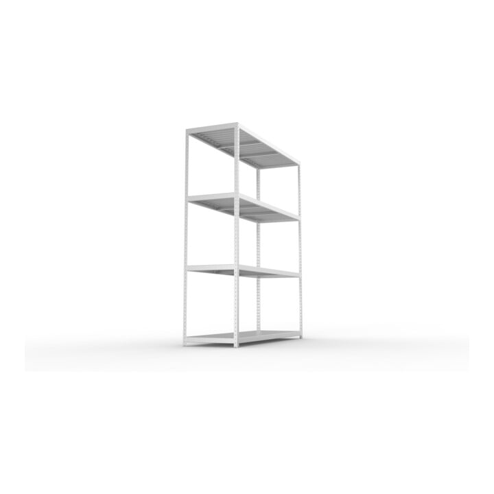 META SPEED-RACK Weitspannregal 2970x2500x800 mm in verzinkt mit 4 Fachebenen und Stahlpaneelen
