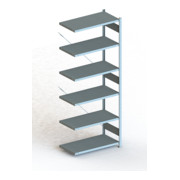 Meta Steckregal Anbauregal CLIP 100 S3 AR 2500 x 1000 x 500 mm 6 Böden, verzinkt zerlegte Rahmen-1
