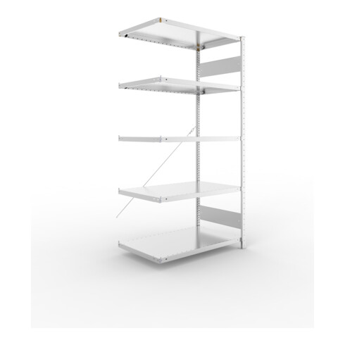 Meta Steckregal Anbauregal CLIP 230 S3 AR 2000 x 1000 x 600 mm 5 Böden, verzinkt zerlegte Rahmen