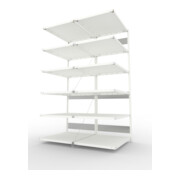 Meta Steckregal Anbauregal CLIP 230 S3 DAR 2500 x 1000 x 800 mm 12 Böden, lichtgrau zerlegte Rahmen-5