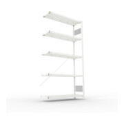 Meta Steckregal Anbauregal S3 CLIP 150 AR lichtgrau + 5 Böden-2
