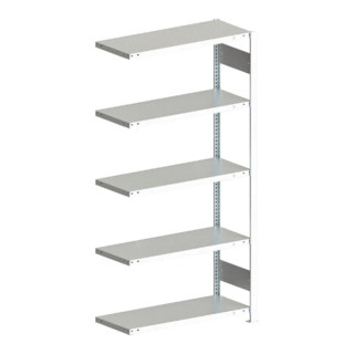 Meta Steckregal Anbauregal S3 CLIP 150 AR verzinkt + 5 Böden