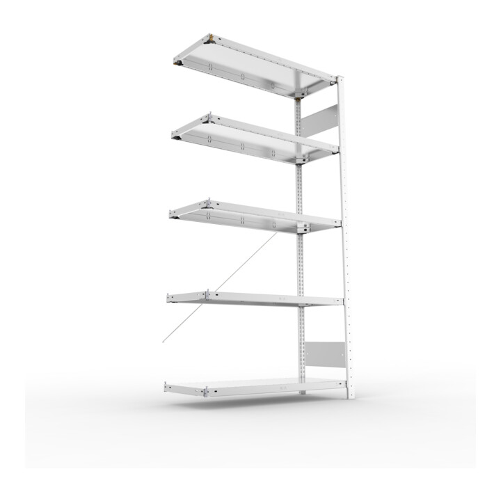 Meta Steckregal Anbauregal S3 CLIP 150 AR 2000 x 1000 x 400 mm verzinkt + 5 Böden