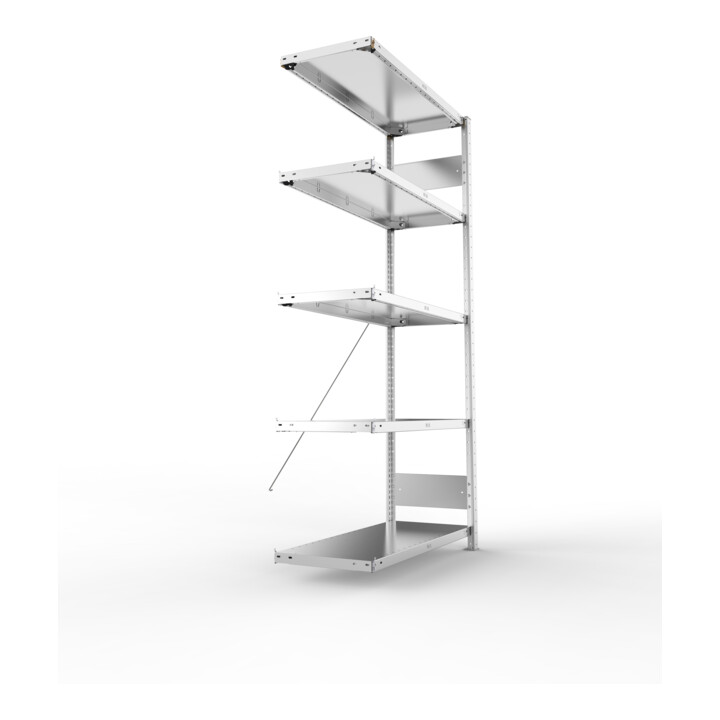 Meta Steckregal Anbauregal S3 CLIP 150 AR 2000 x 1000 x 400 mm verzinkt + 5 Böden