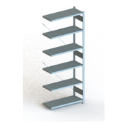 Meta Steckregal Anbauregal S3 CLIP 150 AR lichtgrau + 6 Böden