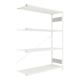 Meta Steckregal Anbauregal S3 CLIP 200 AR lichtgrau + 4 Böden