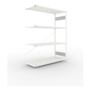Meta Steckregal Anbauregal S3 CLIP 200 AR 2000 x 1500 x 600 mm lichtgrau + Böden
