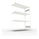 Meta Steckregal Anbauregal S3 CLIP 200 AR 2000 x 1500 x 600 mm lichtgrau + Böden