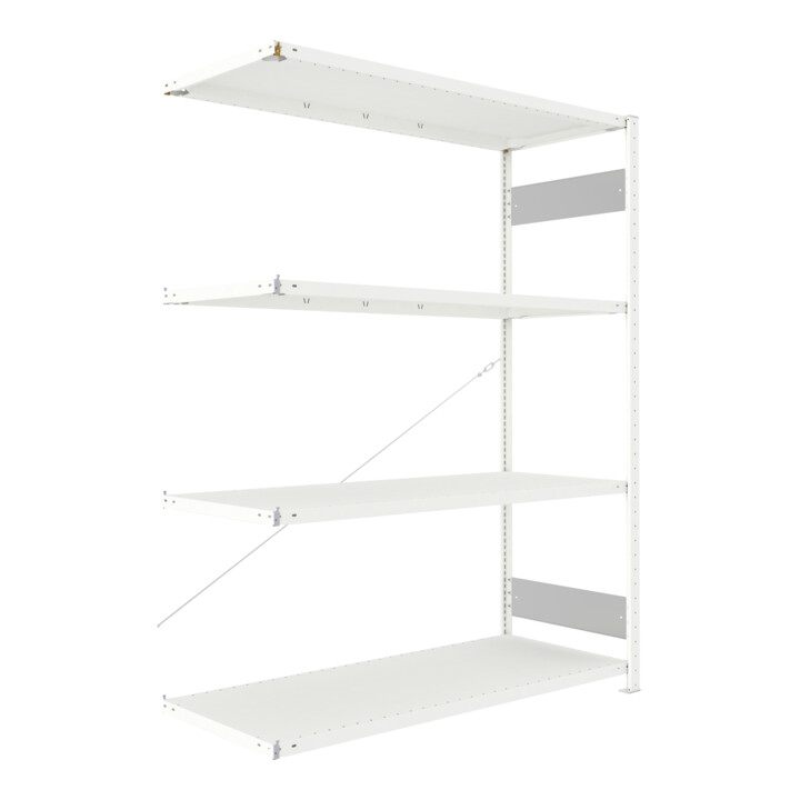 Meta Steckregal Anbauregal S3 CLIP 200 AR 2000 x 1500 x 600 mm lichtgrau + Böden