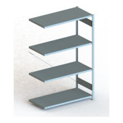 Meta Steckregal Anbauregal S3 CLIP 230 AR 2000 x 1300 x 600 mm verzinkt + 4 Böden