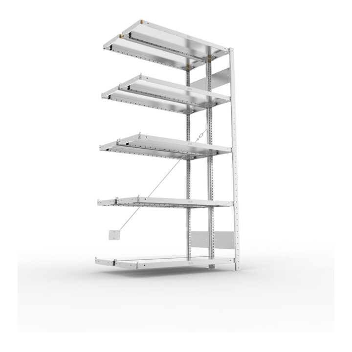 Meta Steckregal Anbauregal S3 CLIP 230 DAR 2000 x 1000 x 300 mm verzinkt + 2 x 5 Böden