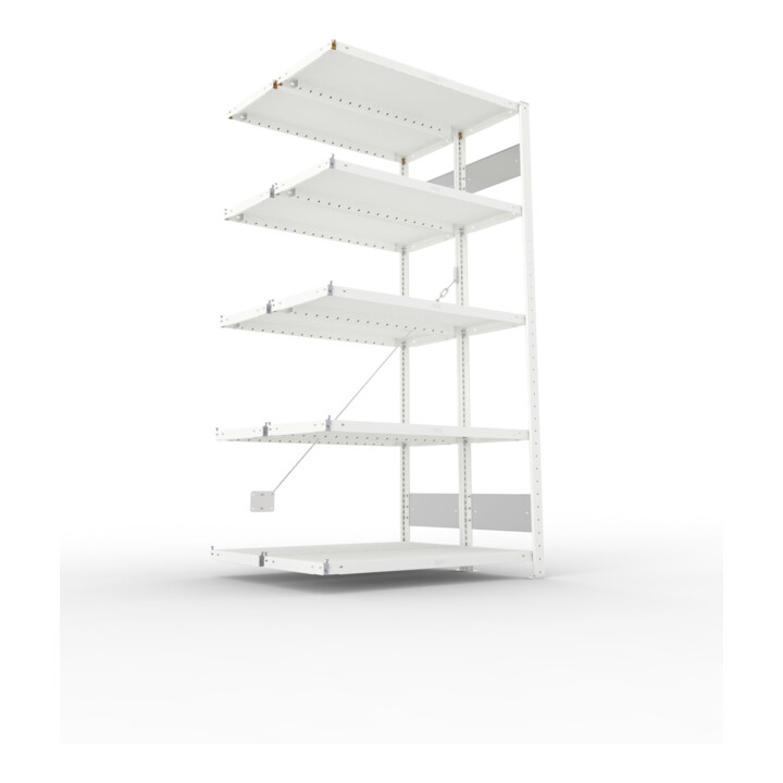 Meta Steckregal Anbauregal S3 CLIP 230 DAR 2000 x 1000 x 400 mm lichtgrau + 2 x 5 Böden
