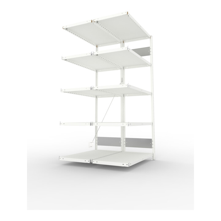 Meta Steckregal Anbauregal S3 CLIP 230 DAR 2000 x 1000 x 500 mm lichtgrau + 2 x 5 Böden