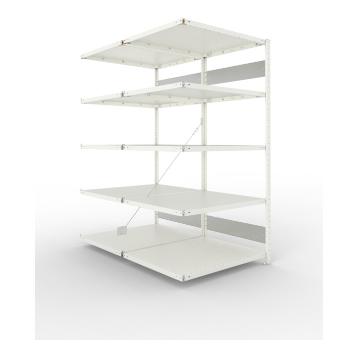 Set S3 CLIP 230 DGR 2000 x 1000 x 800 RAL 7035 + S3 CLIP 230 Doppel-Anbauregal