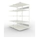 Meta Steckregal Anbauregal S3 CLIP 230 DAR 2000 x 1000 x 800 mm lichtgrau + 2 x 5 Böden