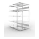 Meta Steckregal Anbauregal S3 CLIP 230 DAR 2000 x 1000 x 800 mm verzinkt + 2 x 5 Böden
