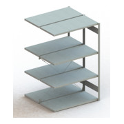 Meta Steckregal Anbauregal S3 CLIP 230 DAR 2000 x 1300 x 600 mm verzinkt + 2 x 4 Böden-1