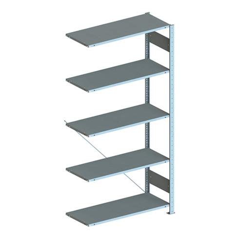 Meta Steckregal Anbauregal S3 CLIP 80 AR verzinkt + 5 Böden