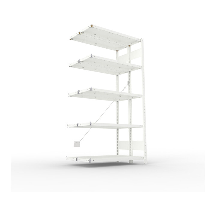 Meta Steckregal CLIP 150 DAR 2000 x 1000 x 300 RAL 7035 kpl. mit 2 x 5 Böden