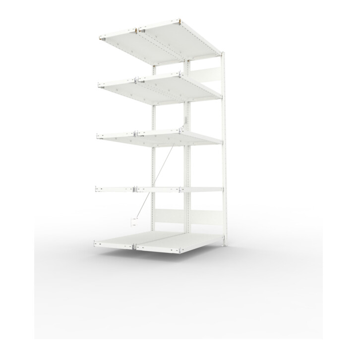 META Steckregal CLIP 150 DAR 2000 x 1000 x 400 RAL 7035 mit 2 x 5 Böden