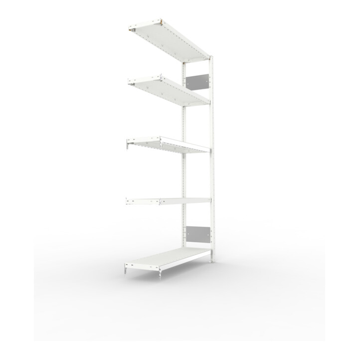 META Steckregal CLIP S3 150 2000 x 1000 x 300 RAL 7035 mit 5 Böden