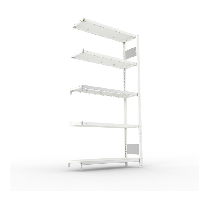 META Steckregal CLIP S3 150 2000 x 1000 x 300 RAL 7035 mit 5 Böden