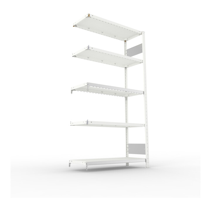 Meta Steckregal CLIP S3 150 LR 2000 x 1000 x 400 mm RAL 7035 mit 5 Böden