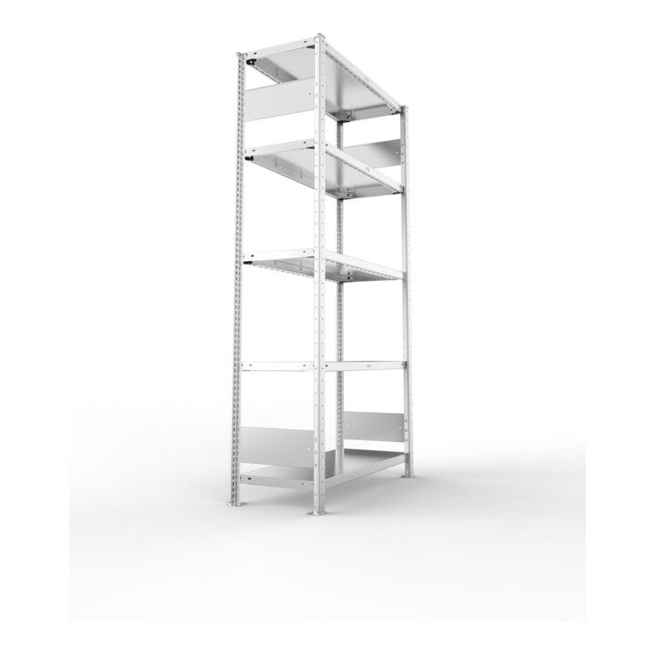 META Steckregal CLIP S3 150 LR 2000 x 1000 x 400 mm verzinkt mit 5 Böden