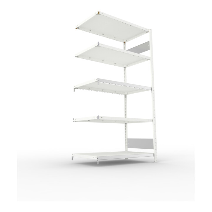 Meta Steckregal CLIP S3 150 LR AR 2000 x 1000 x 600 RAL 7035 mit 5 Böden