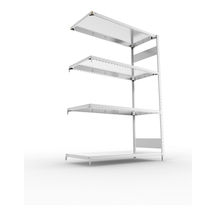 Meta Steckregal CLIP S3 230 2000 x 1300 x 600 mm verzinkt mit 4 Böden
