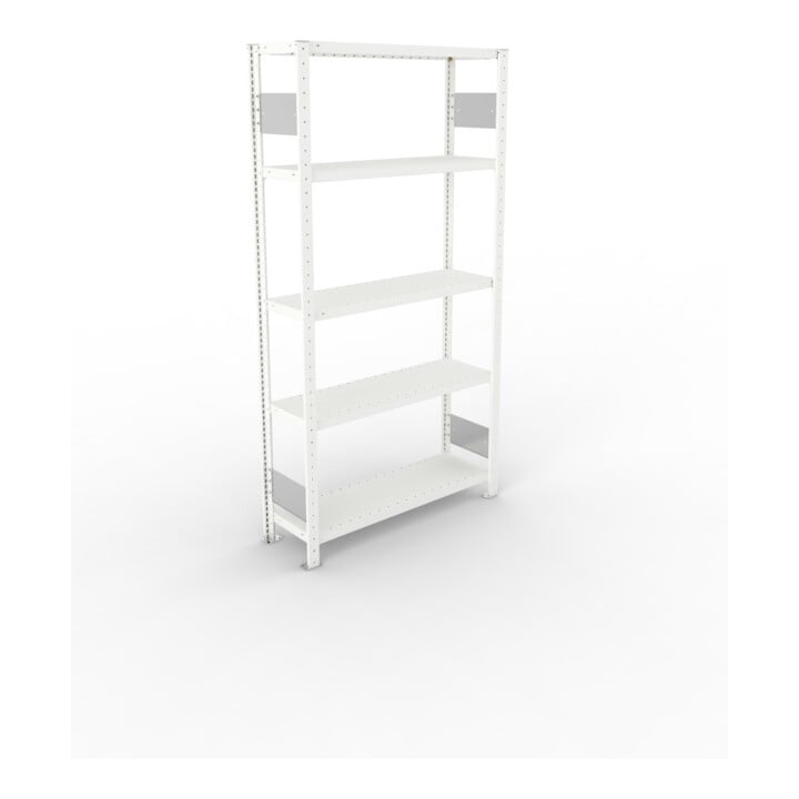 Meta Steckregal CLIP S3 230 LR 2000 x 1000 x 300 RAL 7035 mit 5 Böden