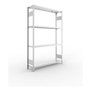 META Steckregal CLIP S3 230 LR 2000 x 1300 x 300 mm verzinkt mit 4 Böden