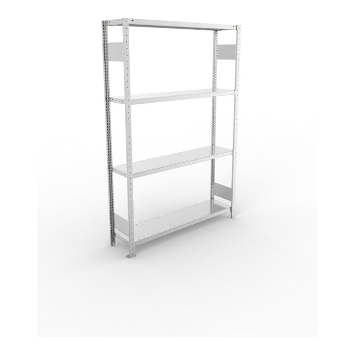 META Steckregal CLIP S3 230 LR 2000 x 1300 x 300 mm verzinkt mit 4 Böden