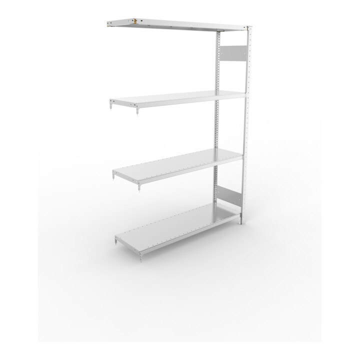 Meta Steckregal CLIP S3 230 LR 2000 x 1300 x 400 mm verzinkt mit 4 Böden