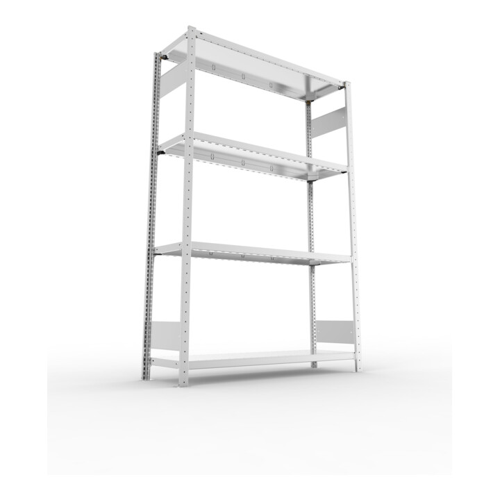 Meta Steckregal CLIP S3 230 LR 2000 x 1300 x 400 verzinkt 4 Böden