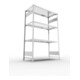 META Steckregal CLIP S3 230 LR 2000 x 1300 x 600 mm verzinkt mit 4 Böden
