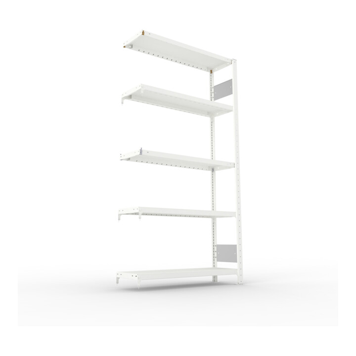 Meta Steckregal CLIP S3 230 LR AR 2000 x 1000 x 300 RAL 7035 mit 5 Böden