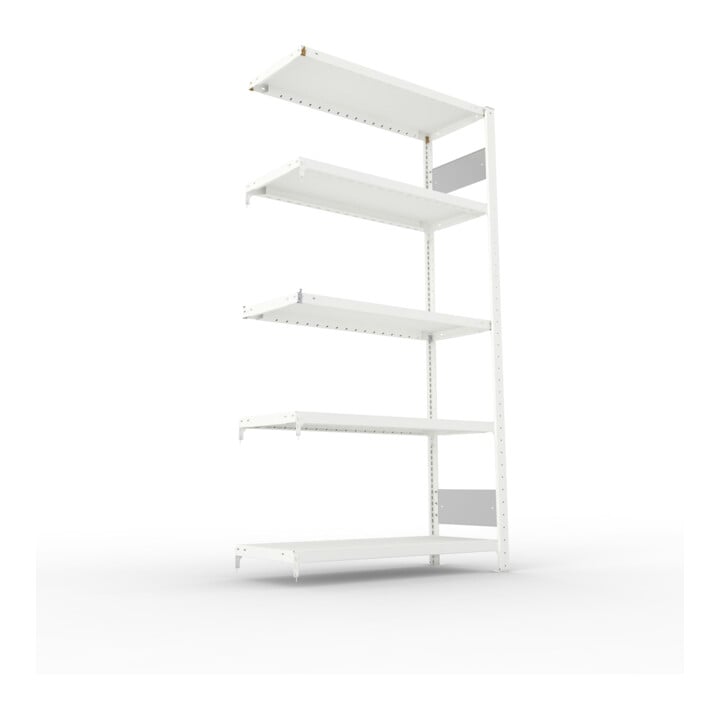 META Steckregal CLIP S3 230 LR AR 2000 x 1000 x 400 RAL 7035 mit 5 Böden