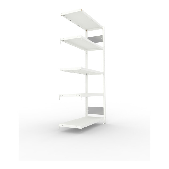 META Steckregal CLIP S3 230 LR AR 2000 x 1000 x 400 RAL 7035 mit 5 Böden