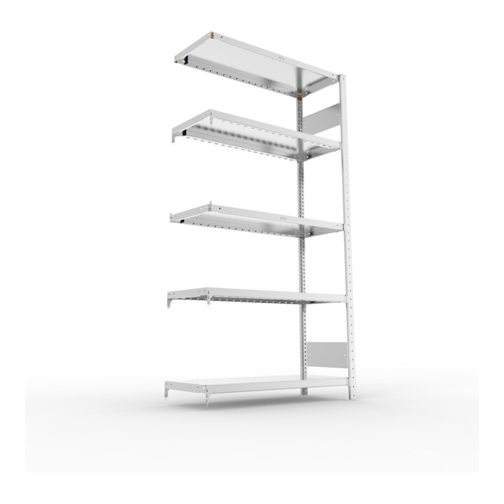 Meta Steckregal CLIP S3 230 LR AR 2000 x 1000 x 400 verzinkt mit 5 Böden