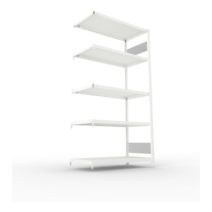 META Steckregal CLIP S3 230 LR AR 2000 x 1000 x 600 RAL 7035 mit 5 Böden