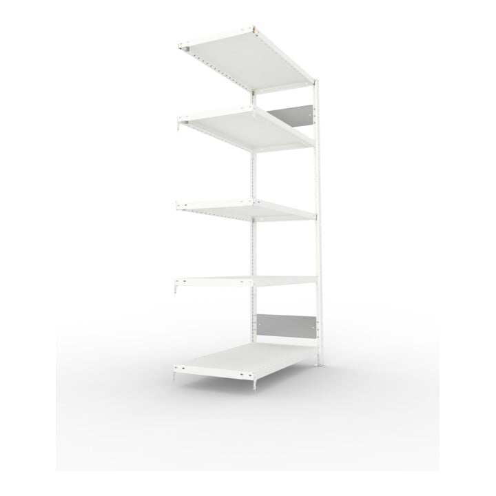 META Steckregal CLIP S3 230 LR AR 2000 x 1000 x 600 RAL 7035 mit 5 Böden