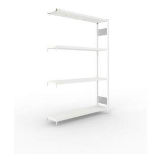 Meta Steckregal CLIP S3 230 LR AR 2000 x 1300 x 300 RAL 7035 mit 4 Böden