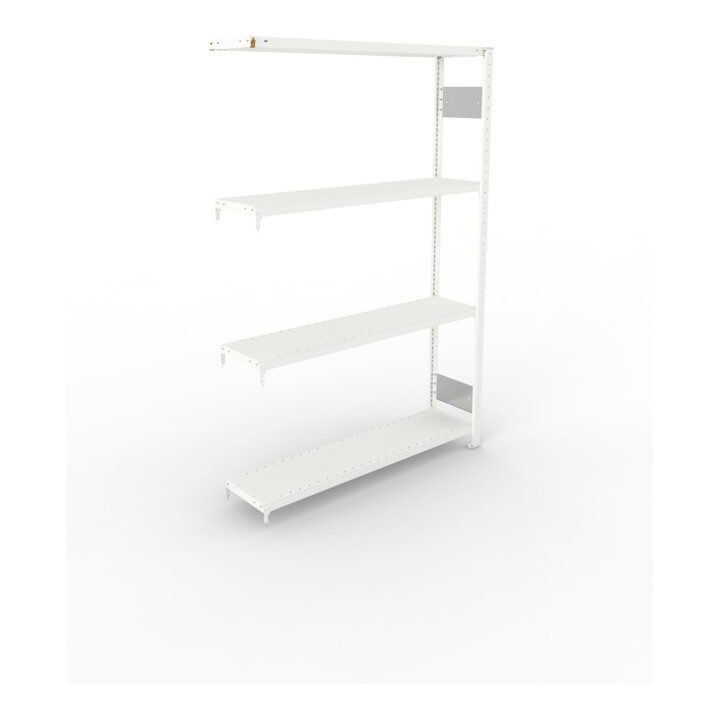 Meta Steckregal CLIP S3 230 LR AR 2000 x 1300 x 300 RAL 7035 mit 4 Böden