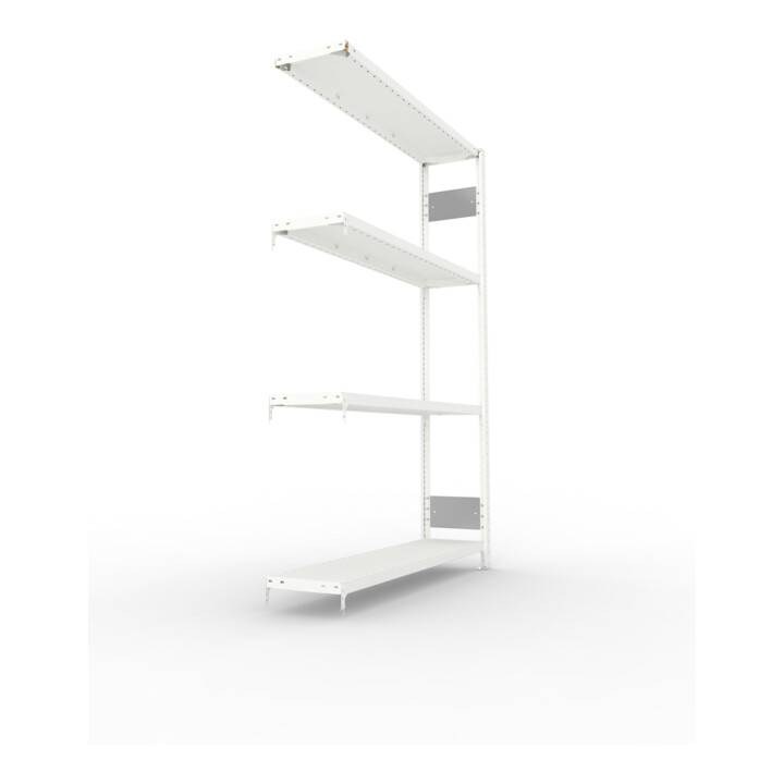 Meta Steckregal CLIP S3 230 LR AR 2000 x 1300 x 300 RAL 7035 mit 4 Böden