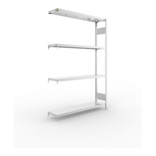 Meta Steckregal CLIP S3 230 LR AR 2000 x 1300 x 300 verzinkt mit 4 Böden